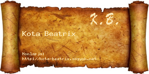 Kota Beatrix névjegykártya